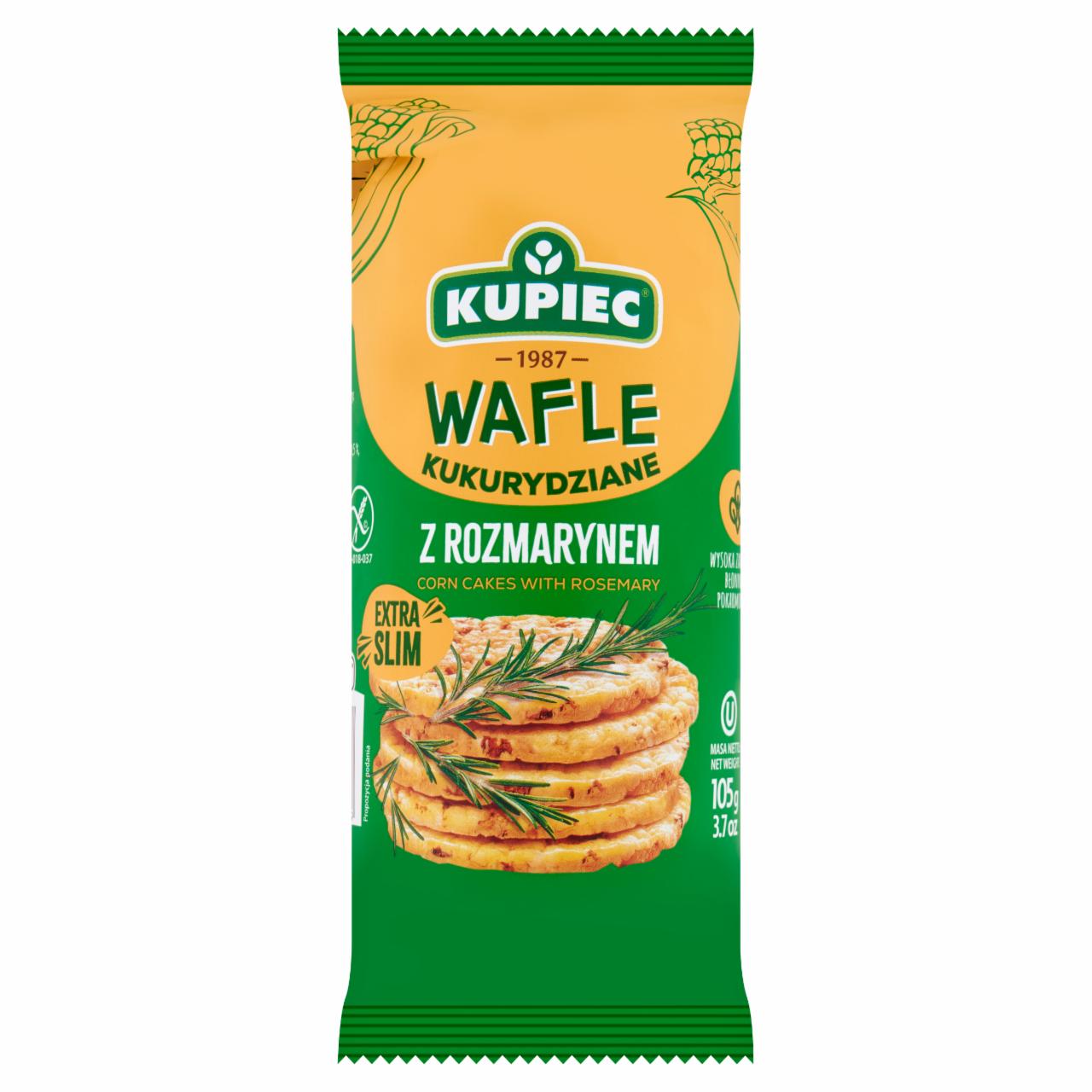 Zdjęcia - Kupiec Wafle kukurydziane z rozmarynem 105 g