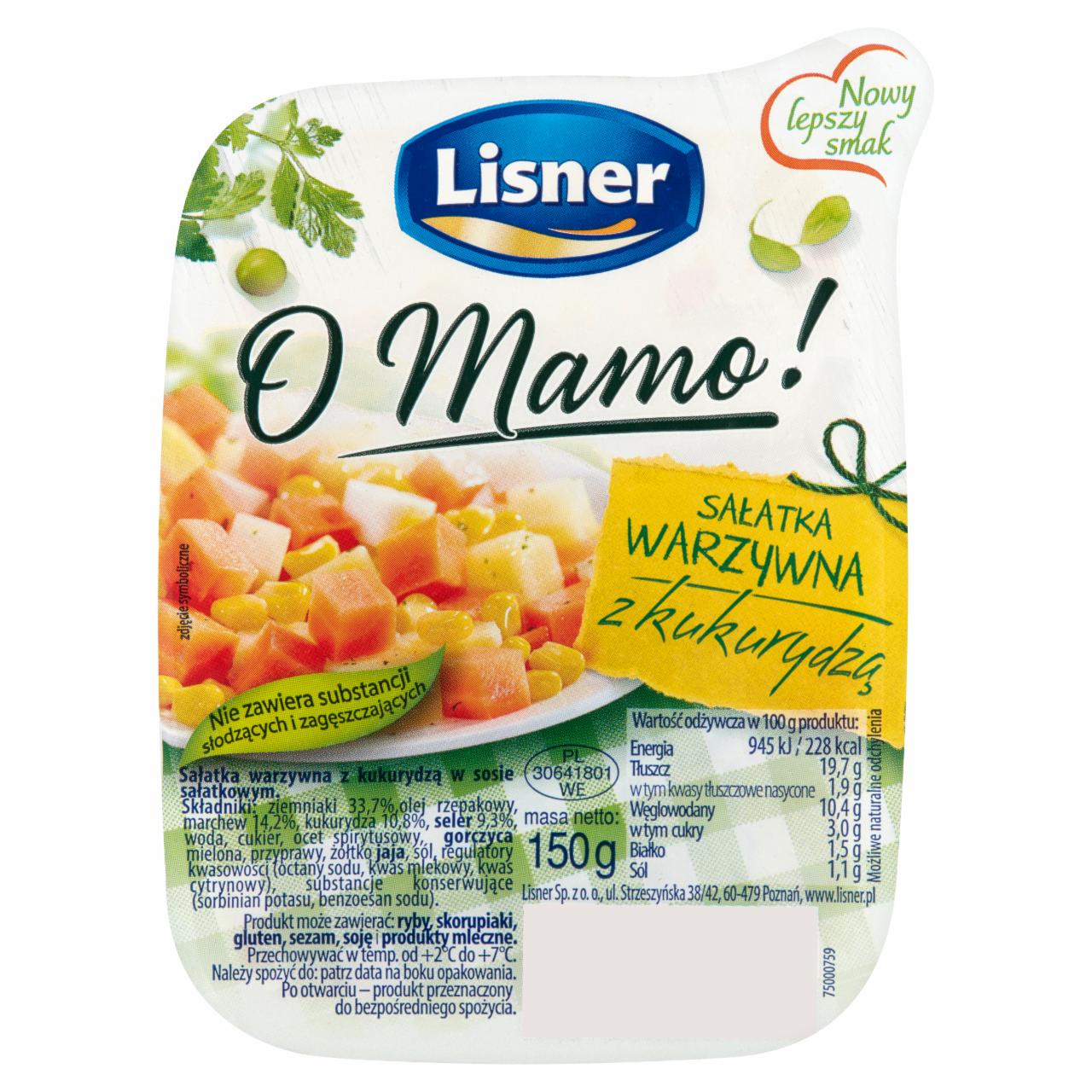 Zdjęcia - Lisner O Mamo! Sałatka warzywna z kukurydzą 150 g