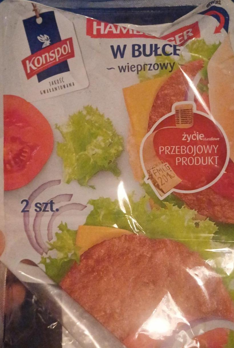 Zdjęcia - Hamburger w bułce wieprzowy Konspol