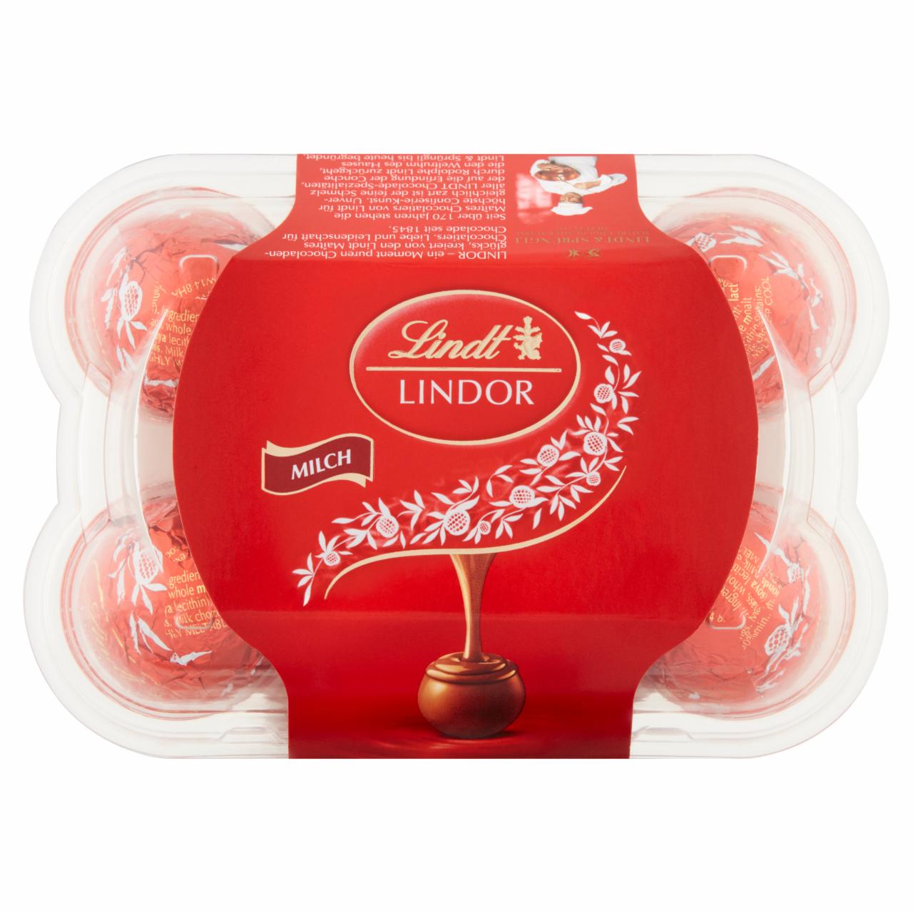 Zdjęcia - Lindt Lindor Jajka z czekolady mlecznej z nadzieniem 168 g