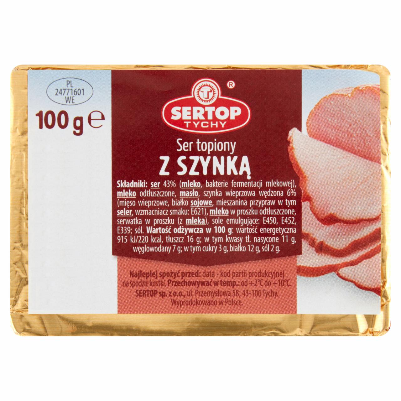 Zdjęcia - Tychy Ser topiony z szynką 100 g Sertop