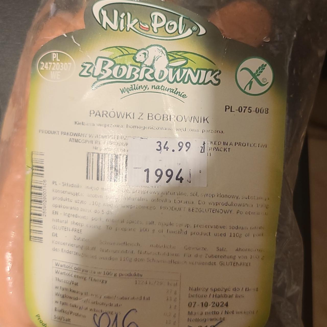 Zdjęcia - Parówki z bobrownik Wędliny z Bobrownik