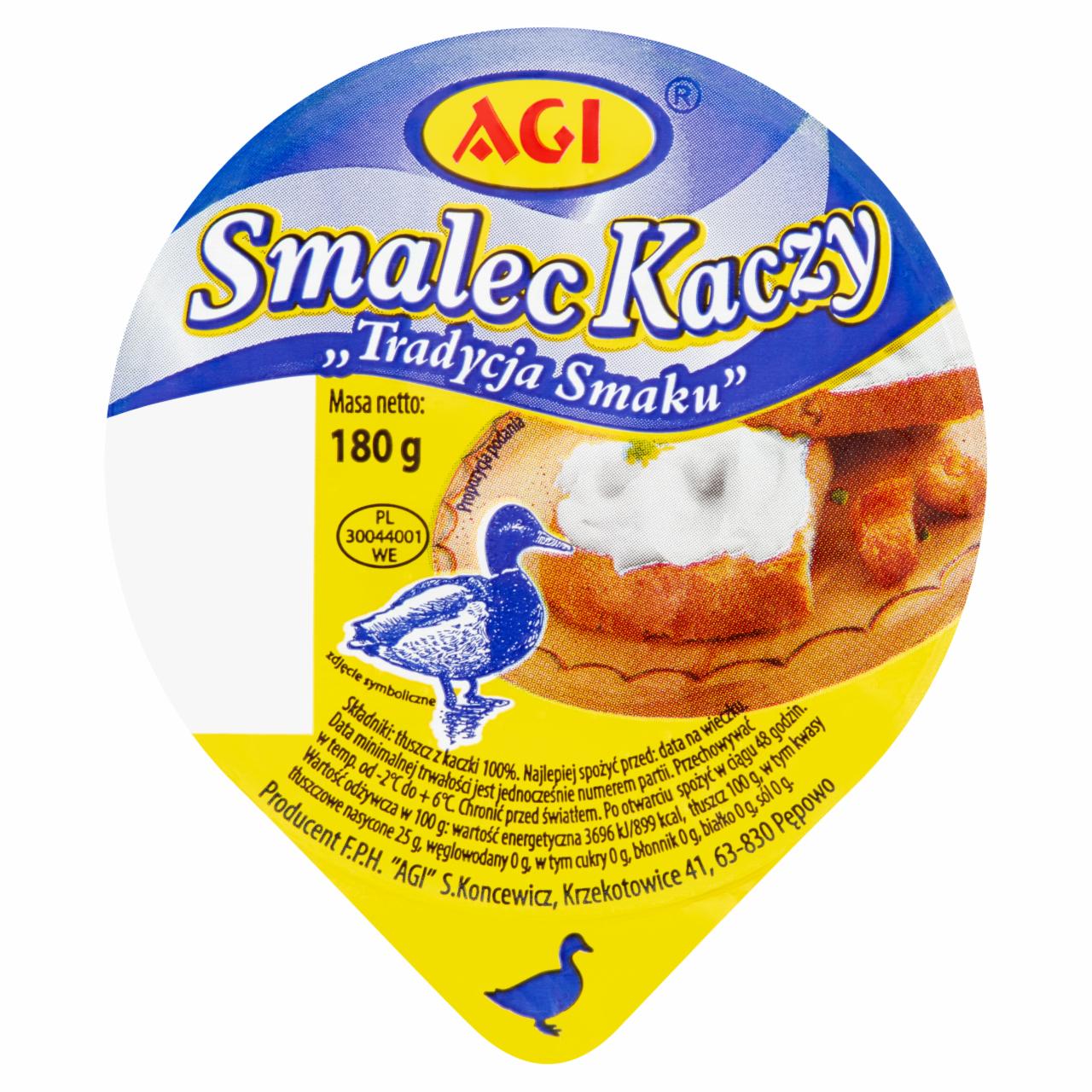 Zdjęcia - AGI Tradycja Smaku Smalec kaczy 180 g