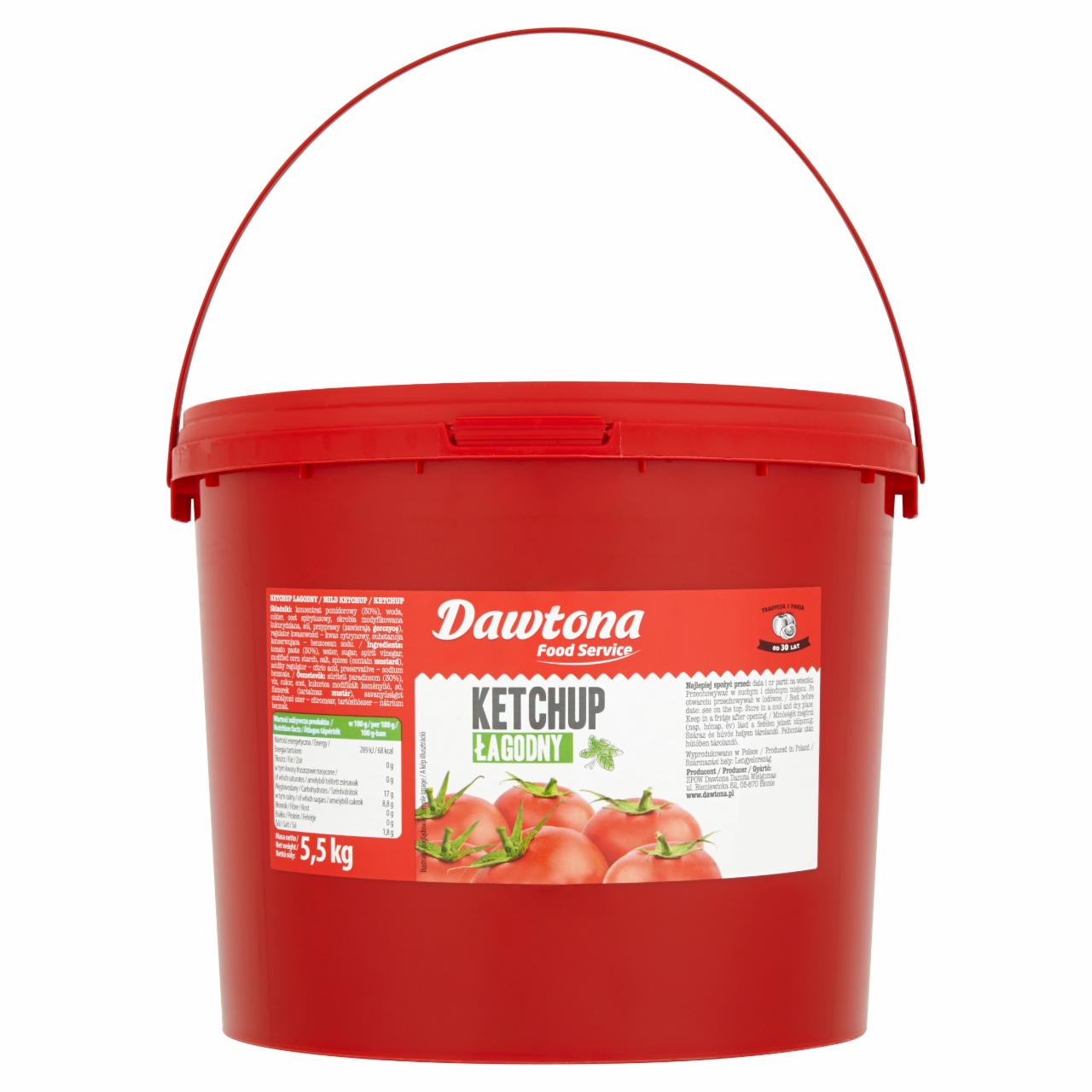 Zdjęcia - Dawtona Food Service Ketchup łagodny 5,5 kg