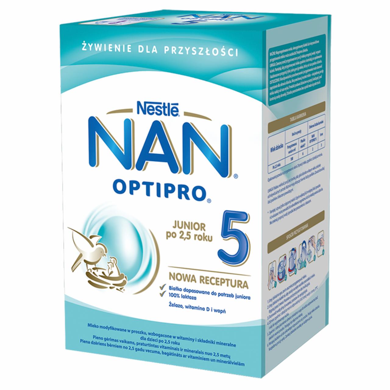 Zdjęcia - NAN OPTIPRO 5 Mleko modyfikowane dla dzieci po 2,5 roku 800 g (2 x 400 g)