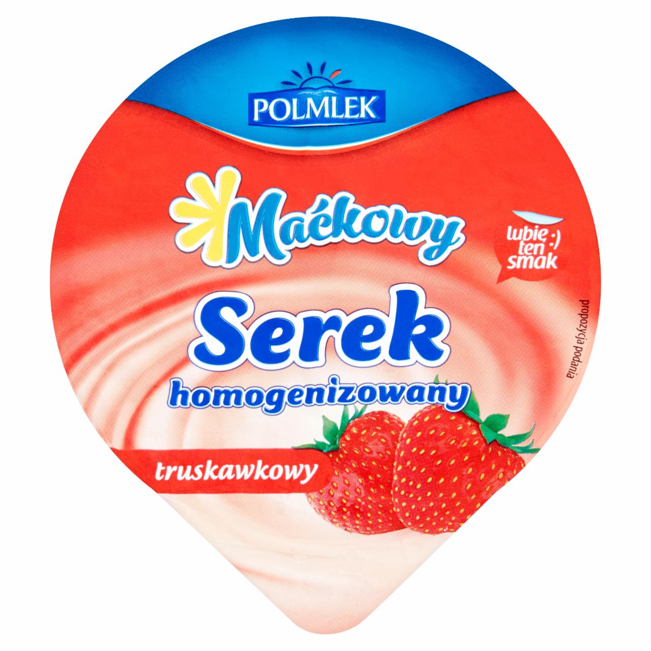 Zdjęcia - Polmlek Maćkowy Serek homogenizowany truskawkowy 250 g