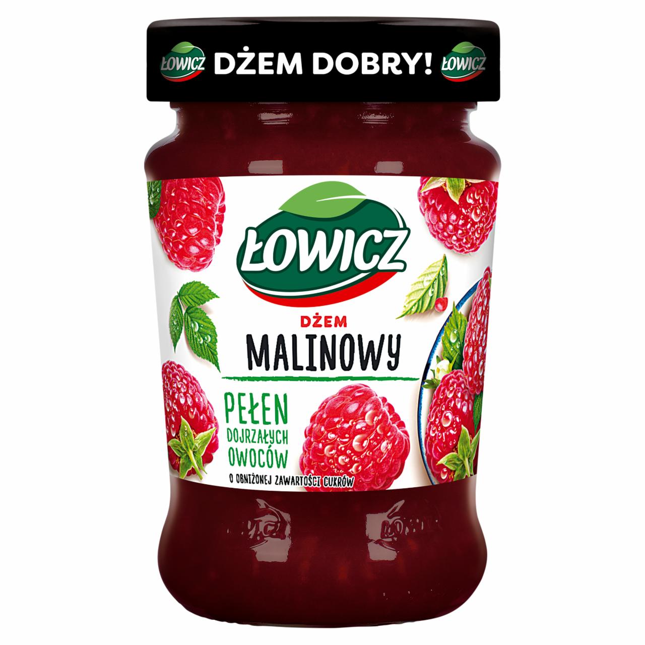 Zdjęcia - Łowicz Dżem malinowy o obniżonej zawartości cukrów 280 g