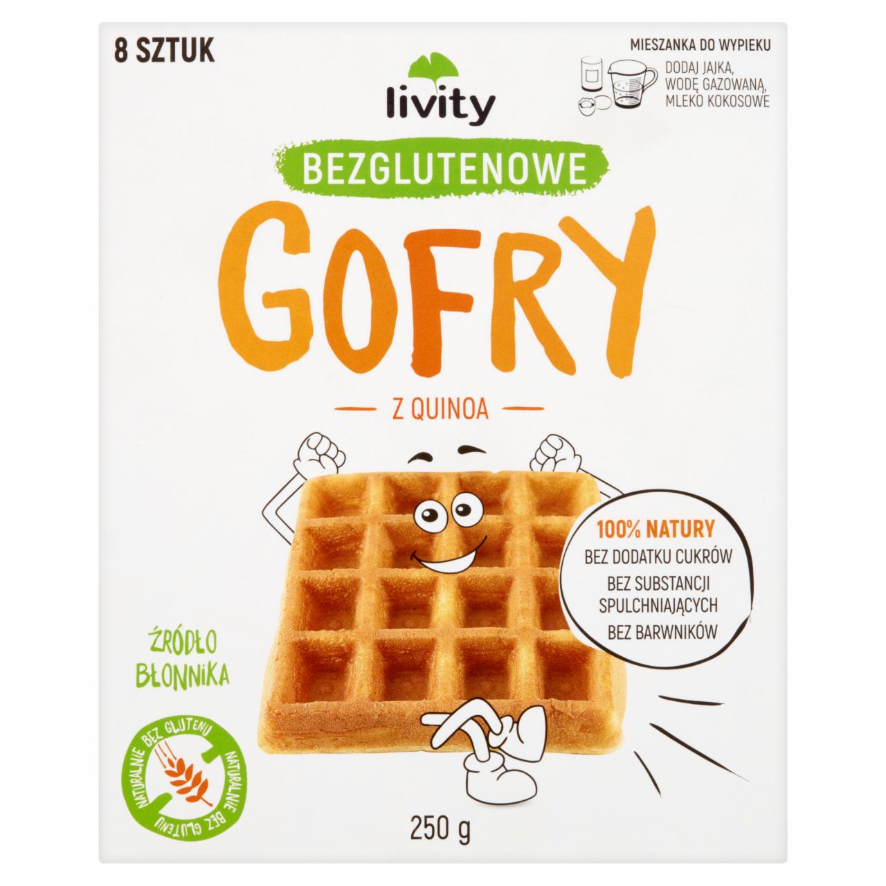 Zdjęcia - Livity Gofry bezglutenowe z quinoa Mieszanka do wypieku 250 g