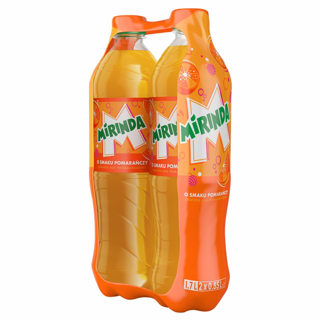 Zdjęcia - Mirinda Napój gazowany o smaku pomarańczy 1,7 l (2 x 0,85 l)