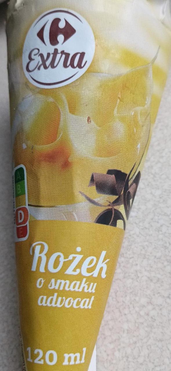 Zdjęcia - Lody o smaku advokat w rożku waflowym Carrefour Extra