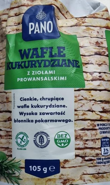 Zdjęcia - Wafle kukurydziane z ziołami prowansalskimi Pano