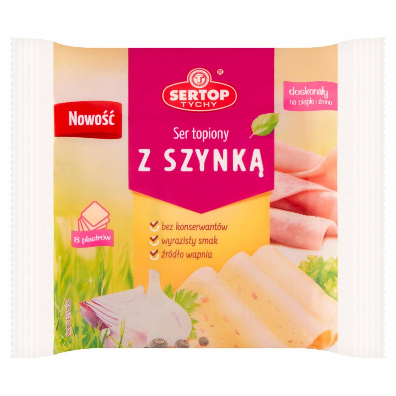 Zdjęcia - Sertop Tychy Ser topiony w plastrach z szynką 130 g