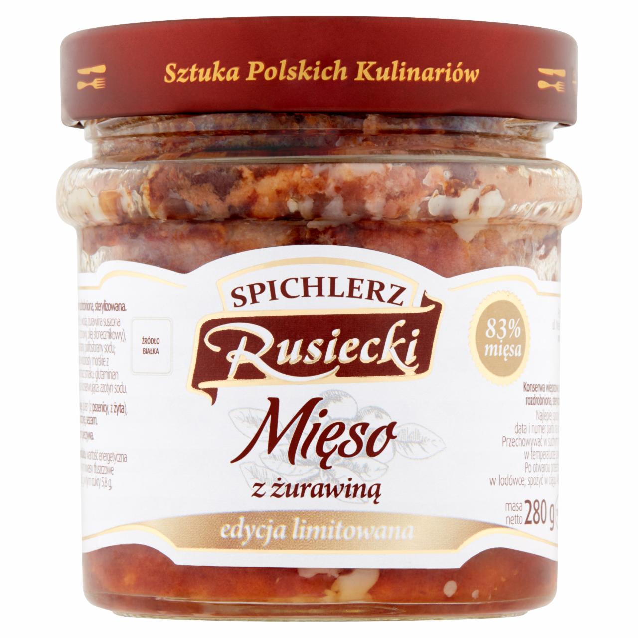 Zdjęcia - Spichlerz Rusiecki Mięso z żurawiną 280 g