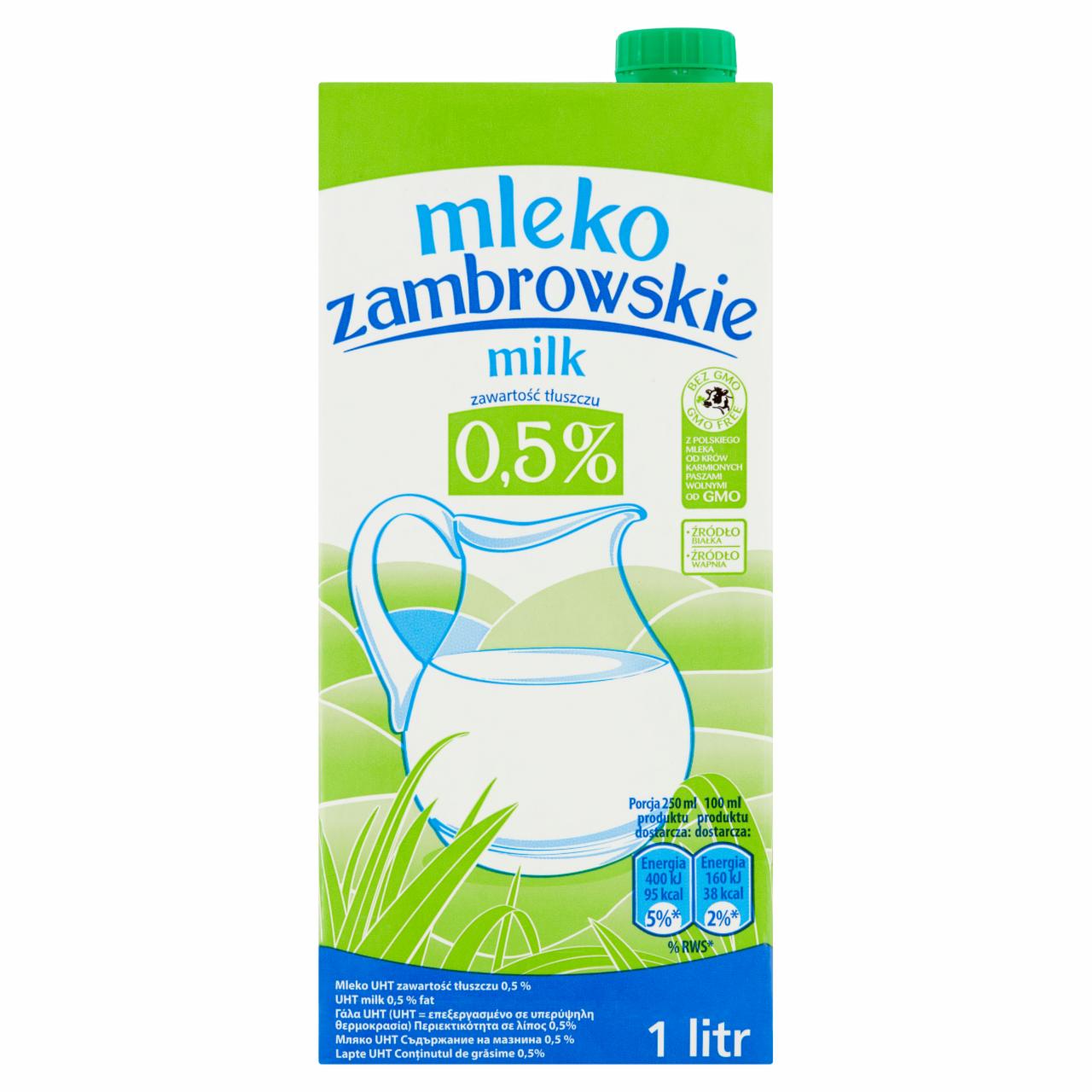 Zdjęcia - Mleko zambrowskie UHT 0,5% 1 l