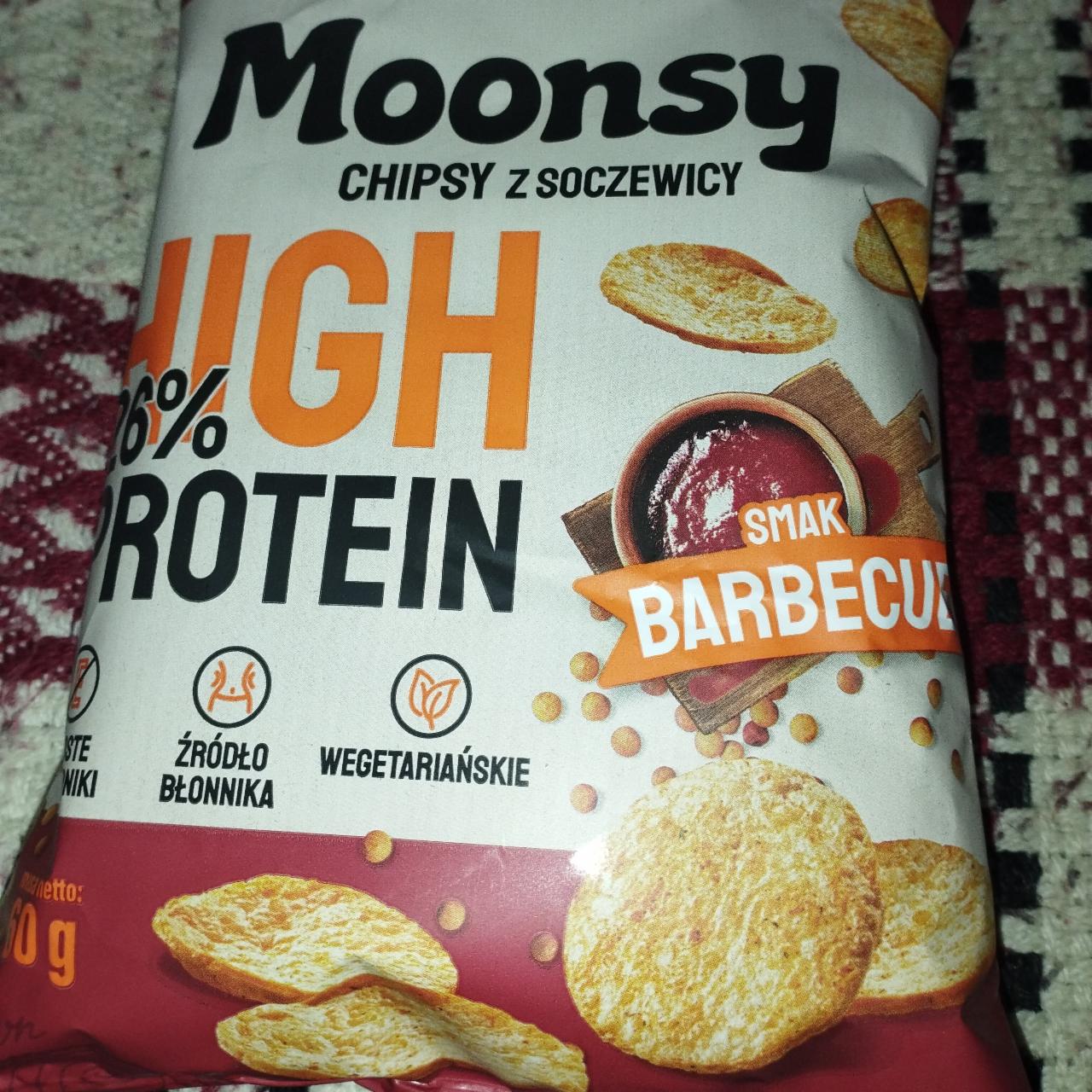 Zdjęcia - Chipsy z soczewicy smak barbecue Moonsy