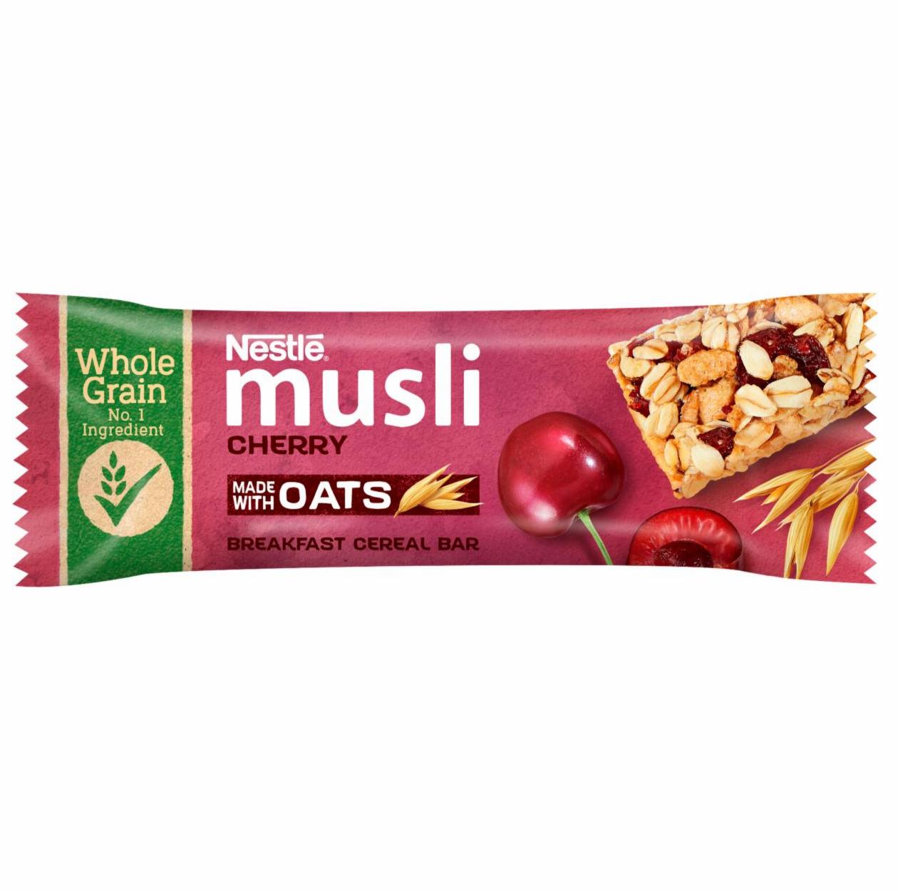 Zdjęcia - Nestlé Musli Cherry Płatki śniadaniowe w formie batonika 35 g