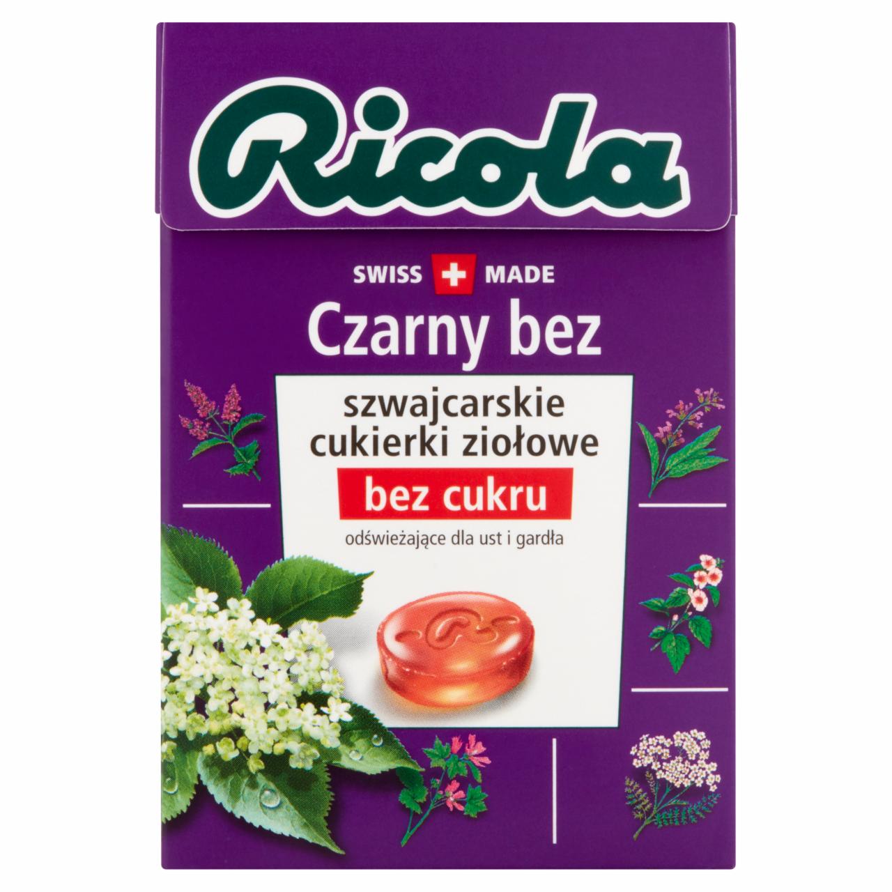 Zdjęcia - Ricola Czarny bez szwajcarskie cukierki ziołowe 40 g