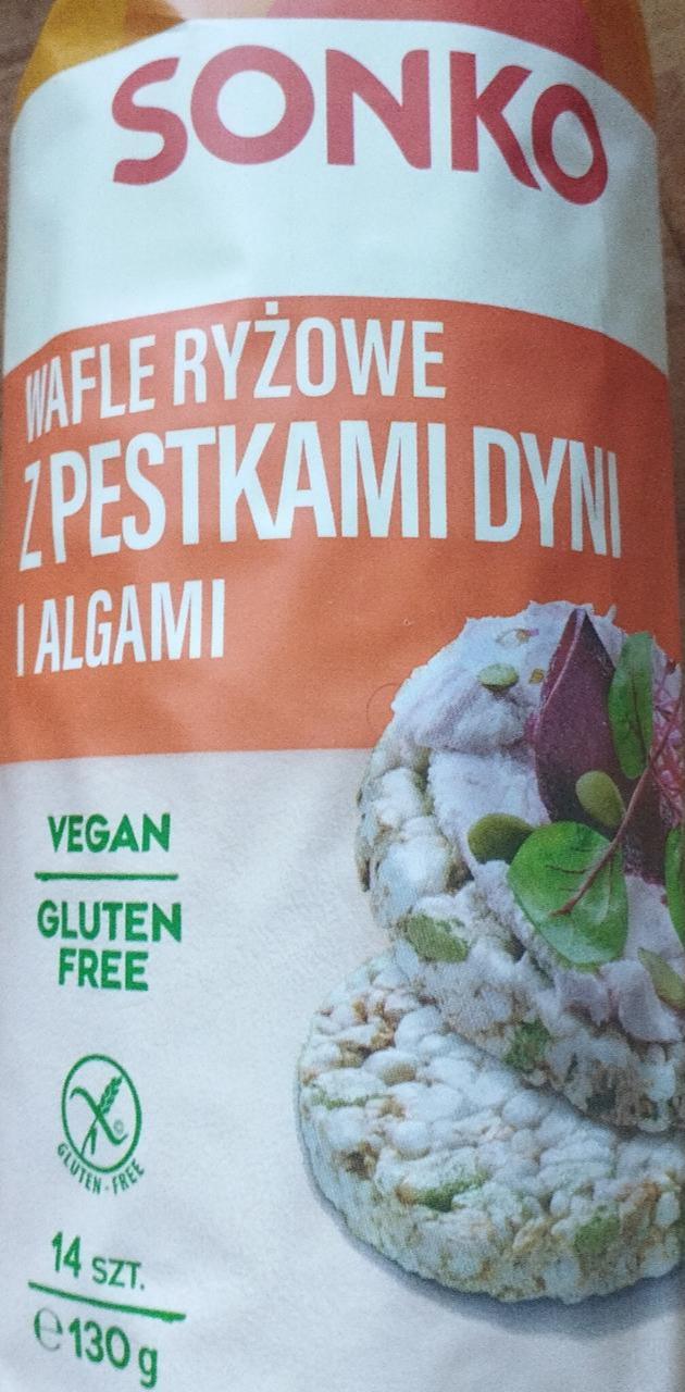 Zdjęcia - Wafle ryżowe z pestkami dyni i algami Sonko