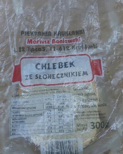 Zdjęcia - Chlebek ze slonecznikiem Piekarnia Kruklanki