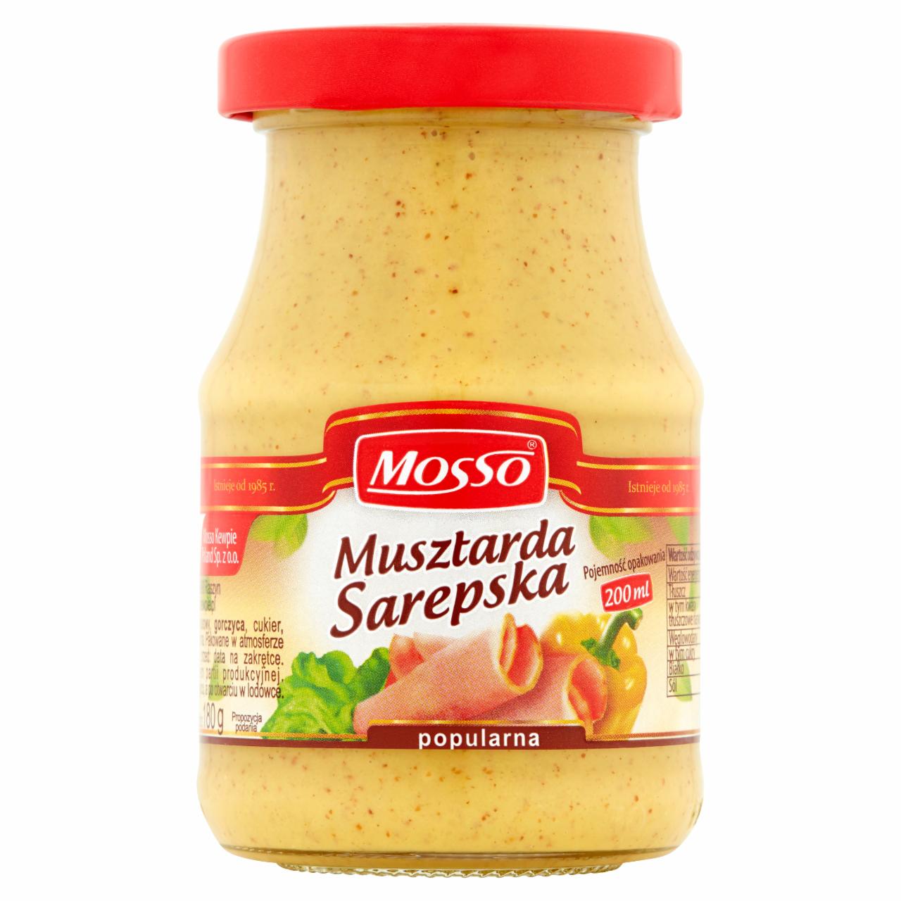 Zdjęcia - Mosso Musztarda sarepska 180 g