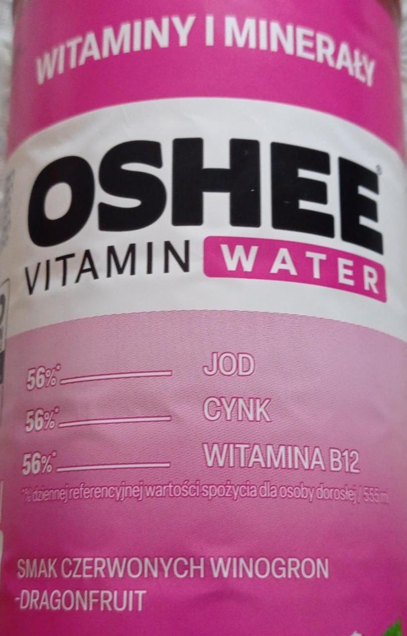 Zdjęcia - Vitamin water napój niegazowany smak czerwonych winogron dragonfruit Oshee