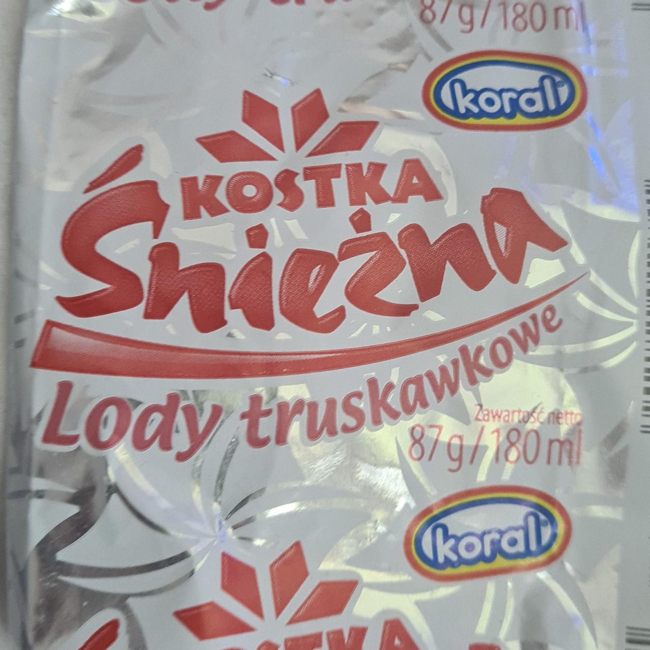 Zdjęcia - Kostka Śnieżna Lody truskawkowe Koral