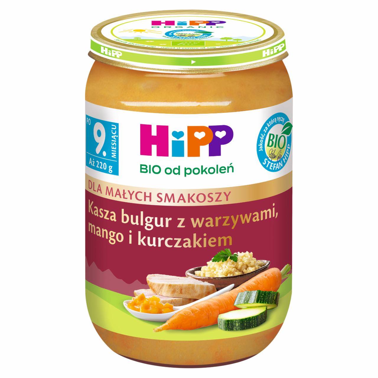 Zdjęcia - HiPP BIO Kasza bulgur z warzywami mango i kurczakiem po 9. miesiącu 220 g