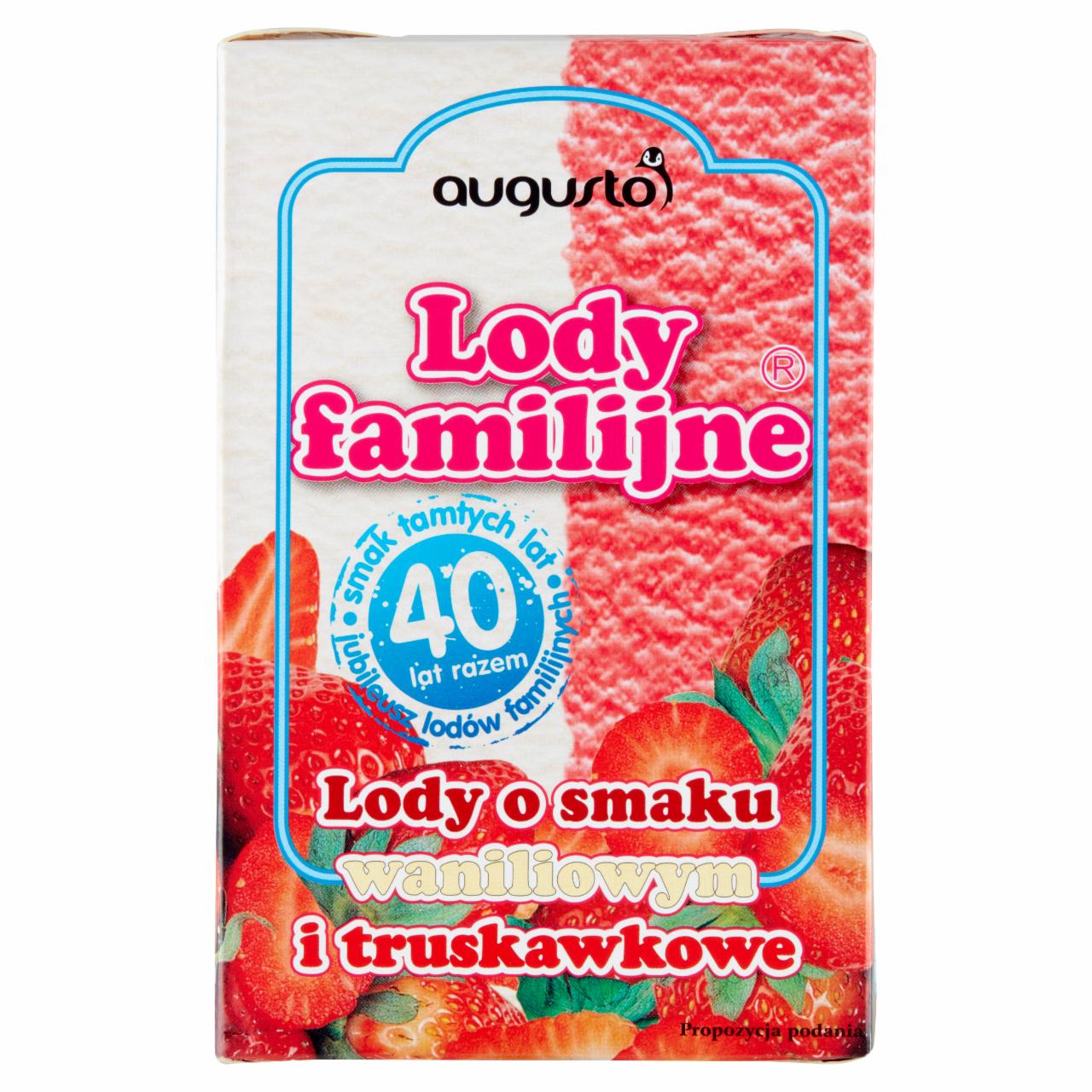 Zdjęcia - Augusto Lody familijne Lody o smaku waniliowym i truskawkowe 480 ml