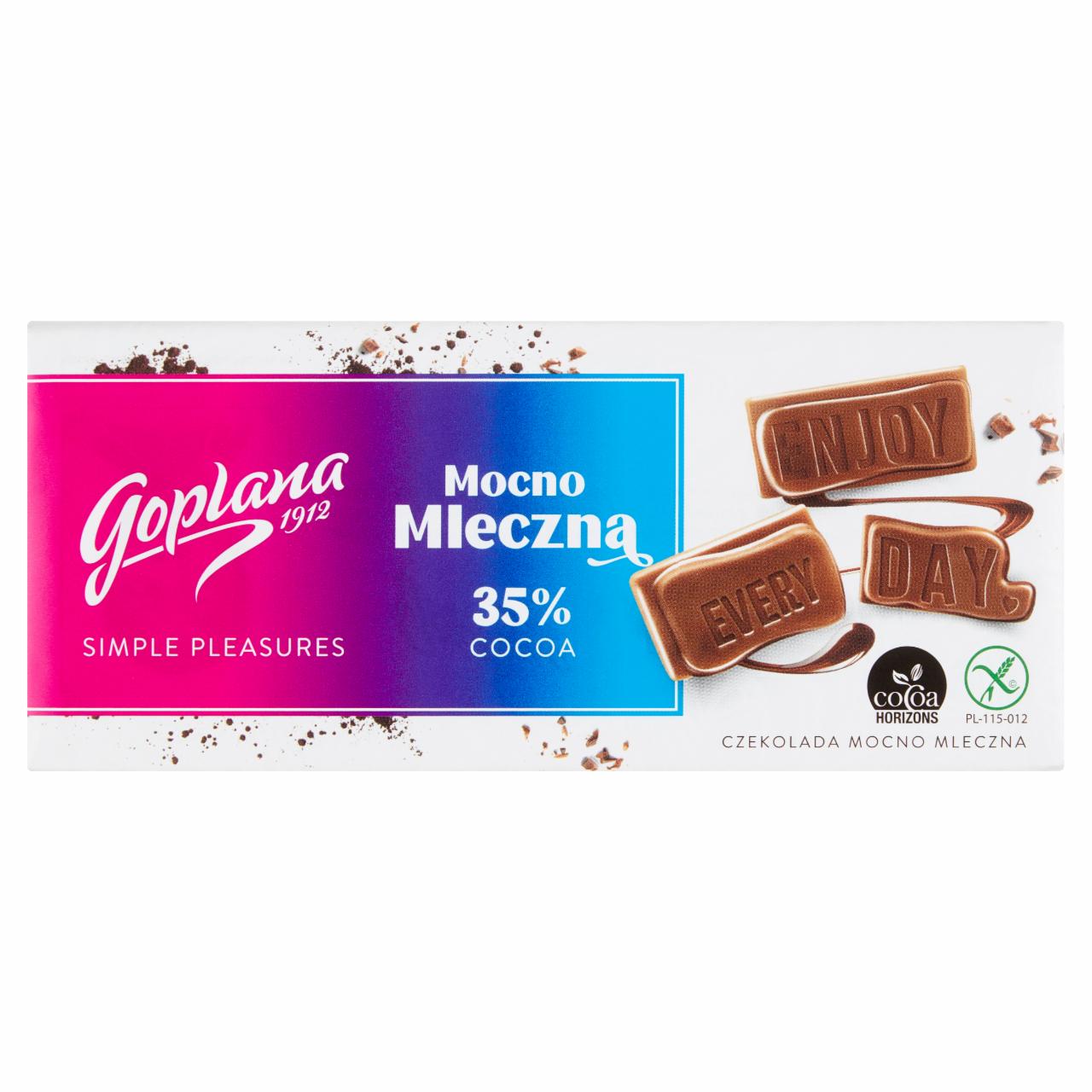 Zdjęcia - Goplana Czekolada mocno mleczna 90 g