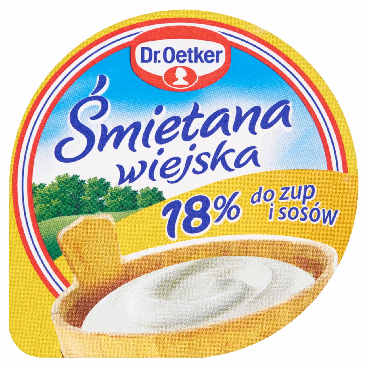 Zdjęcia - Dr. Oetker Śmietana wiejska 18% do zup i sosów 390 g