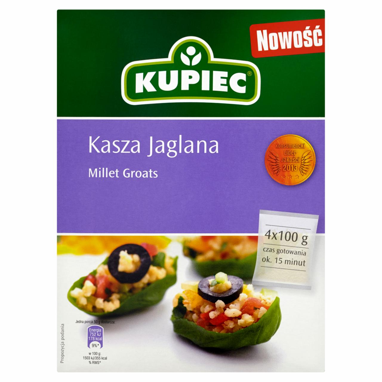 Zdjęcia - Kupiec Kasza jaglana 400 g (4 torebki)