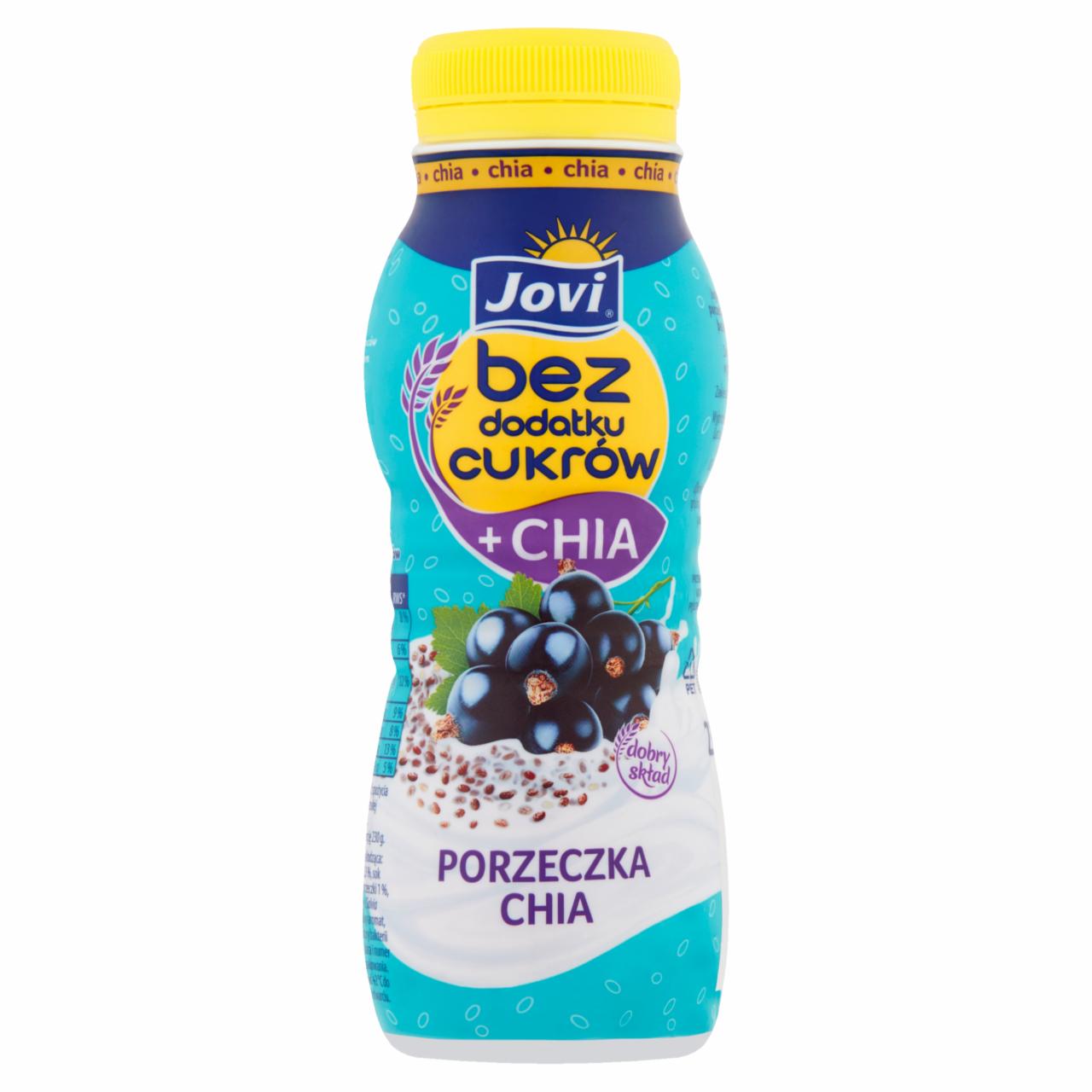 Zdjęcia - Jovi Jogurt bez dodatku cukrów + chia porzeczka 230 g