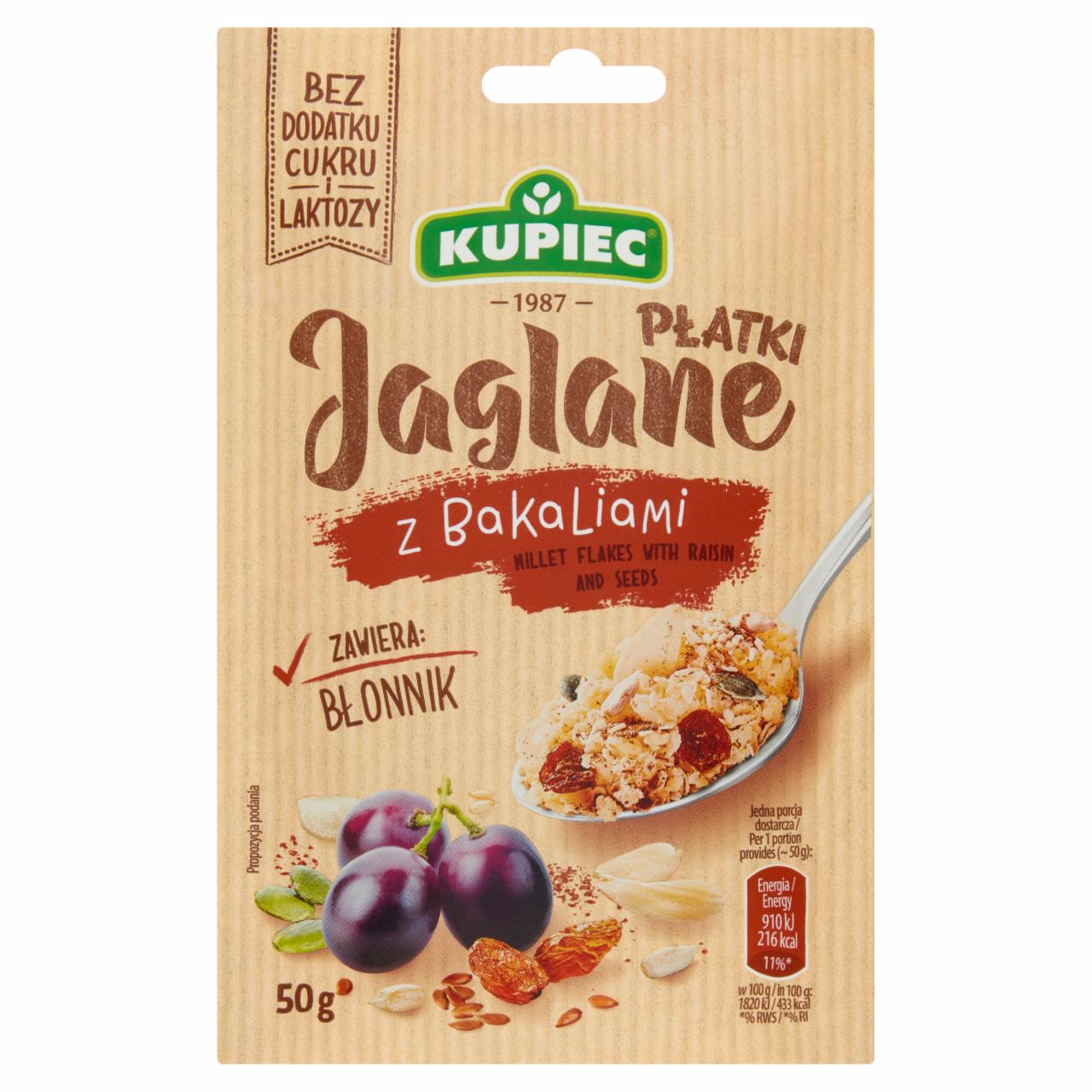 Zdjęcia - Kupiec Płatki jaglane z bakaliami 50 g