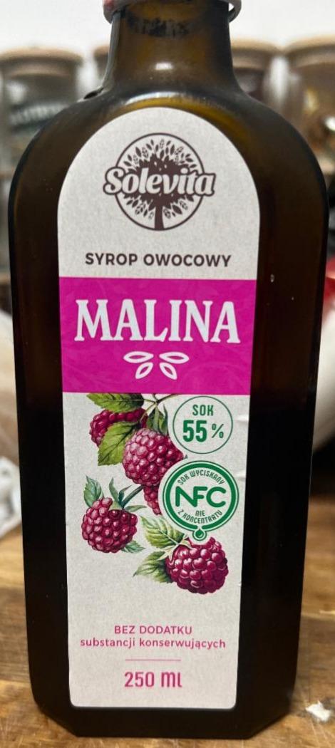 Zdjęcia - Syrop owocowy malina Solevita