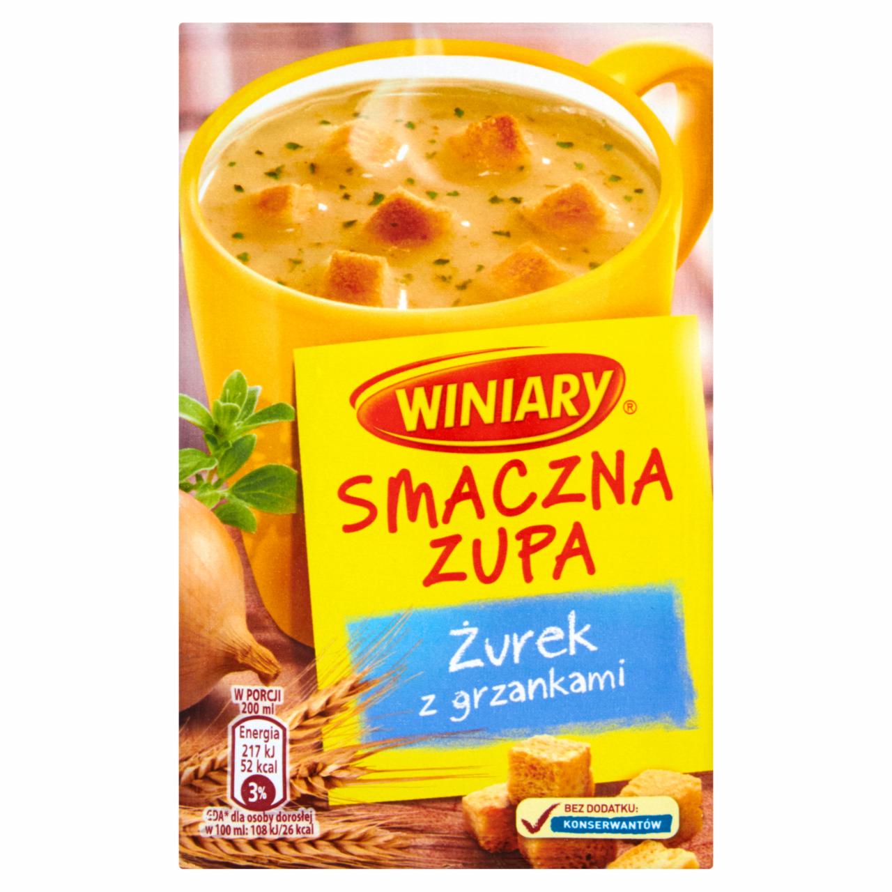 Zdjęcia - Winiary Smaczna zupa Żurek z grzankami 13 g