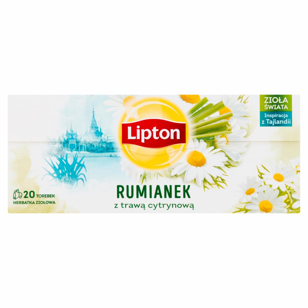 Zdjęcia - Lipton Herbatka ziołowa rumianek z trawą cytrynową 20 g (20 torebek)