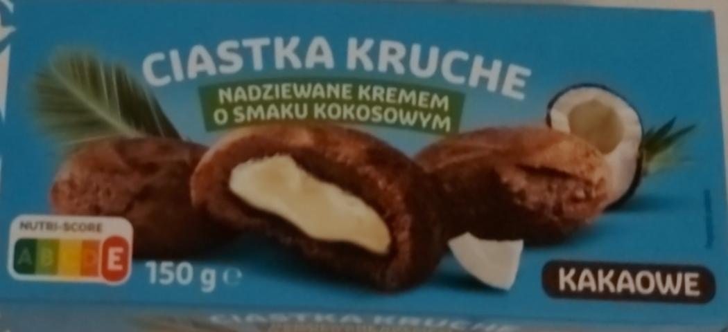 Zdjęcia - Ciastka kruche nadziewane kremem o smaku kokosowym Kakaowe Carrefour