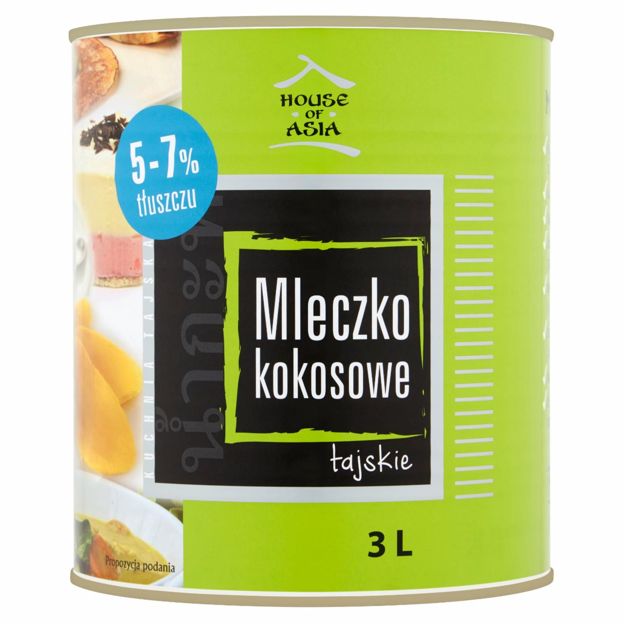 Zdjęcia - House of Asia Mleczko kokosowe tajskie 3 l