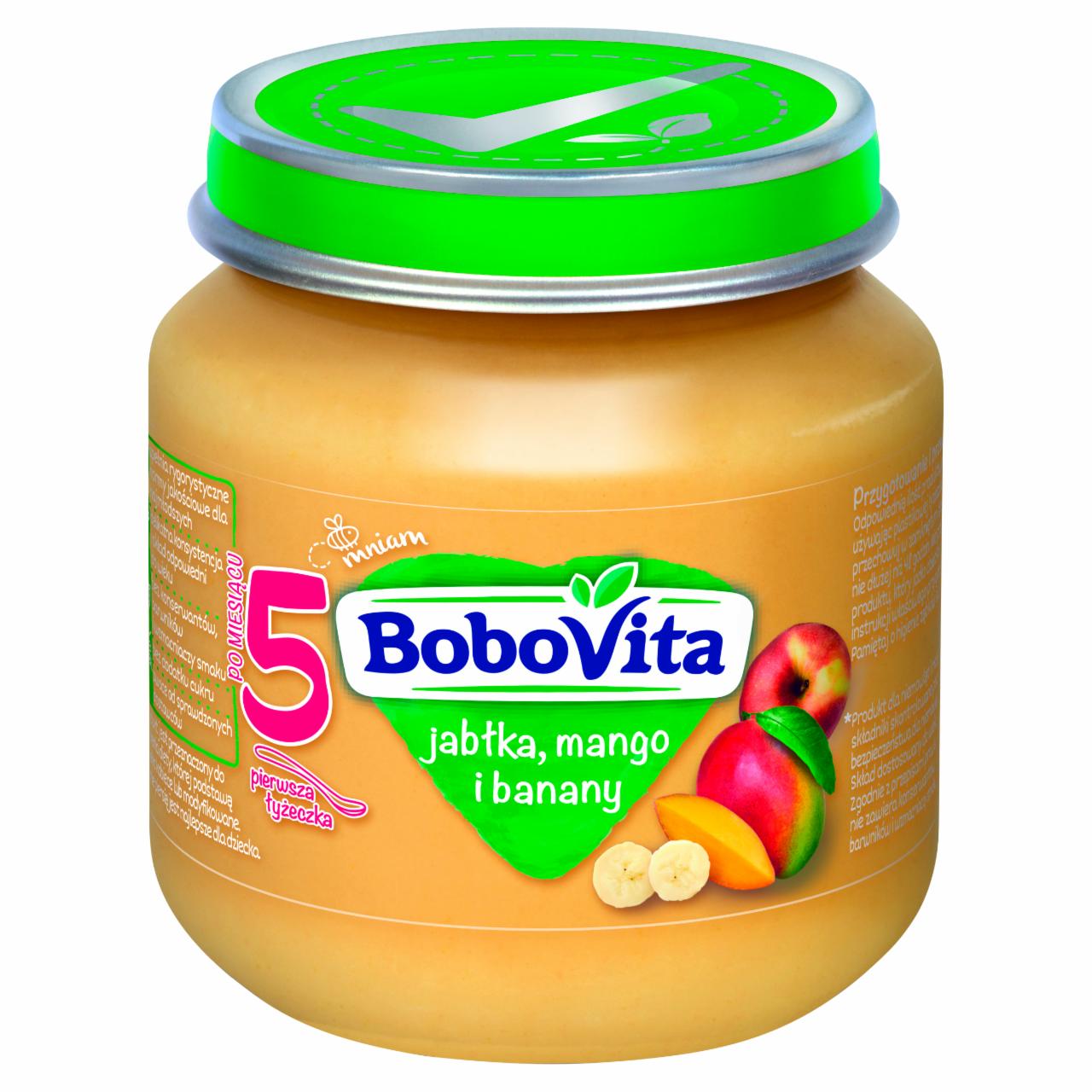 Zdjęcia - BoboVita Jabłka mango i banany po 5 miesiącu 125 g