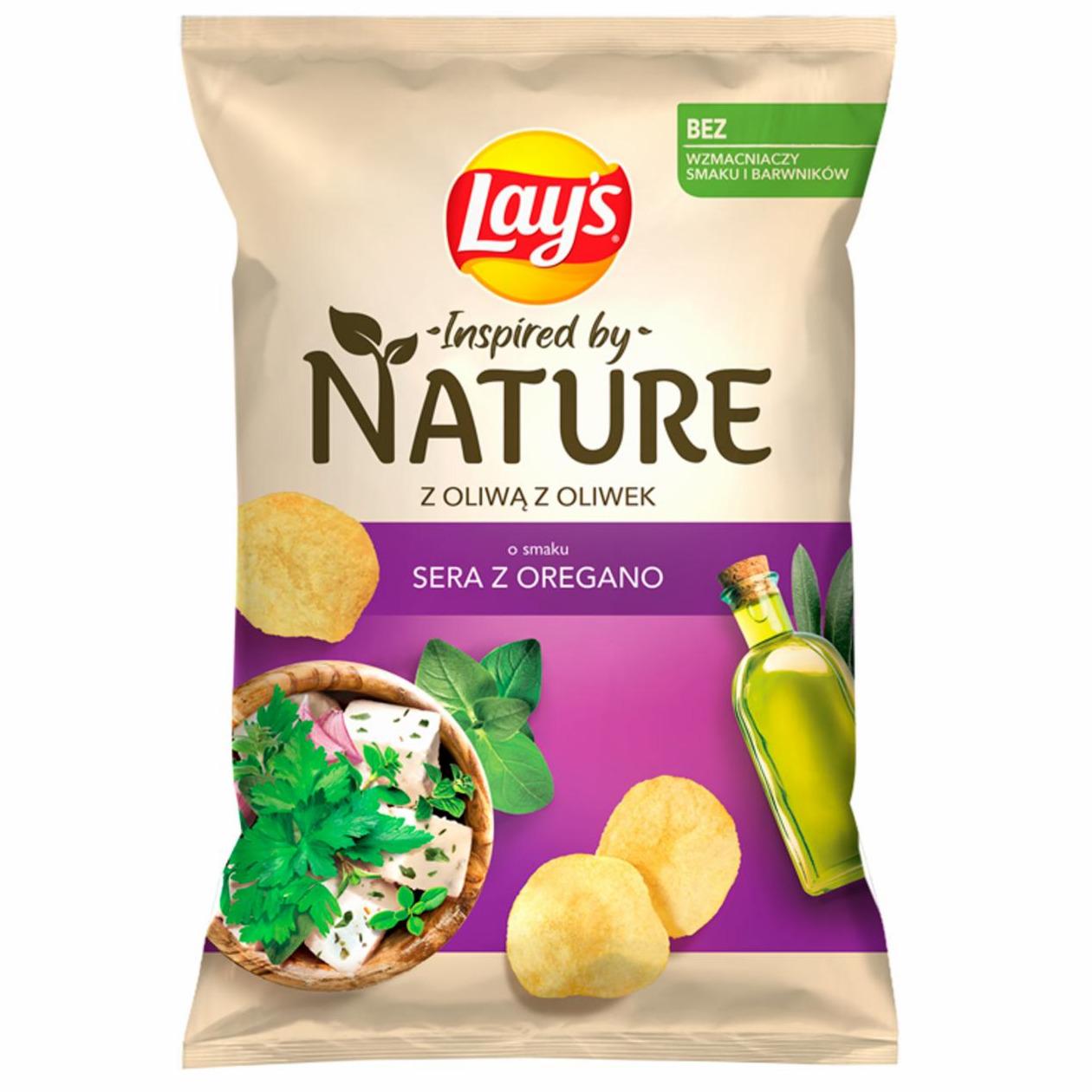 Zdjęcia - Lay's Inspired by Nature Chipsy ziemniaczane o smaku sera z oregano 120 g