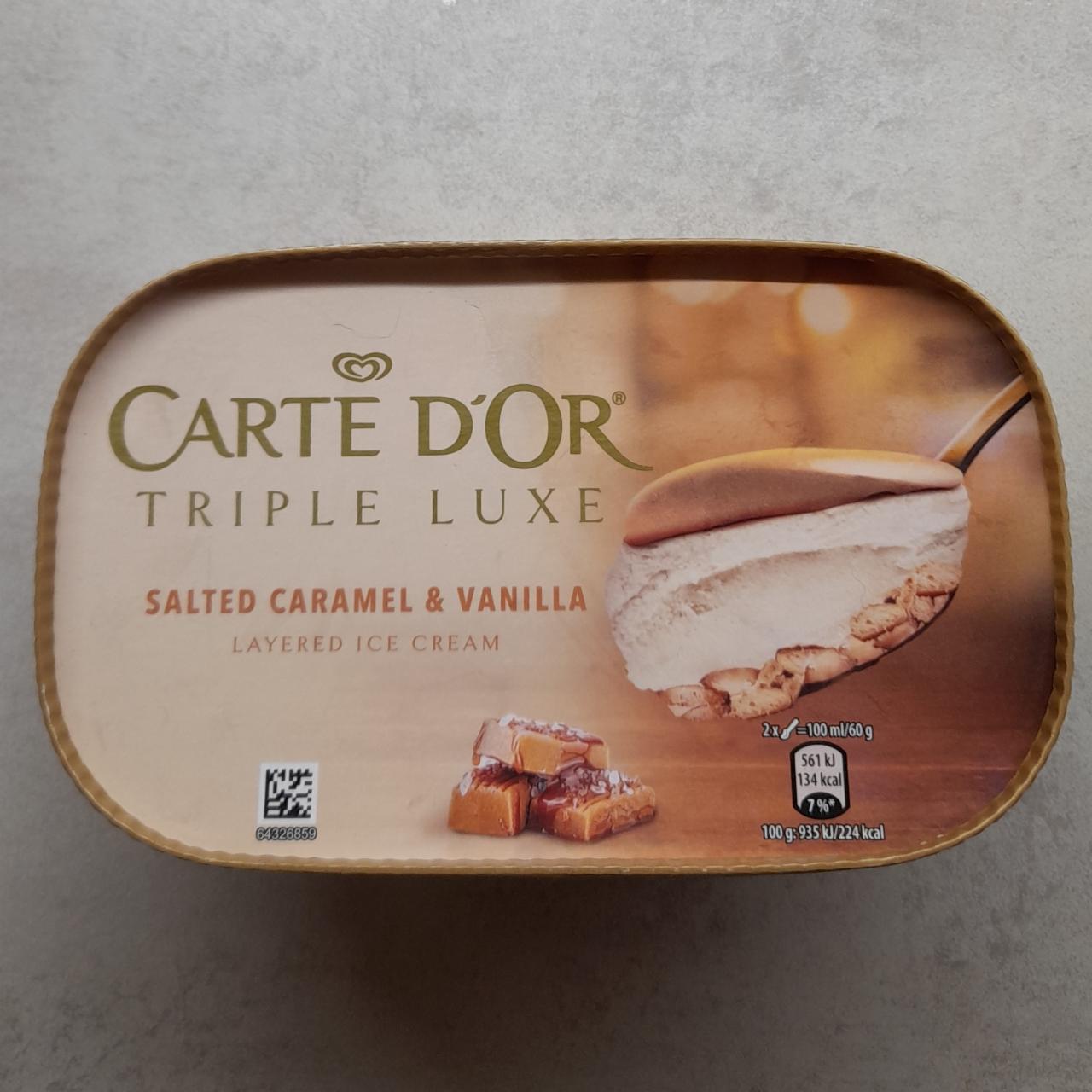 Zdjęcia - Carte D'Or Triple Luxe Lody waniliowo-karmelowe z sosem o smaku słonego karmelu 650 ml