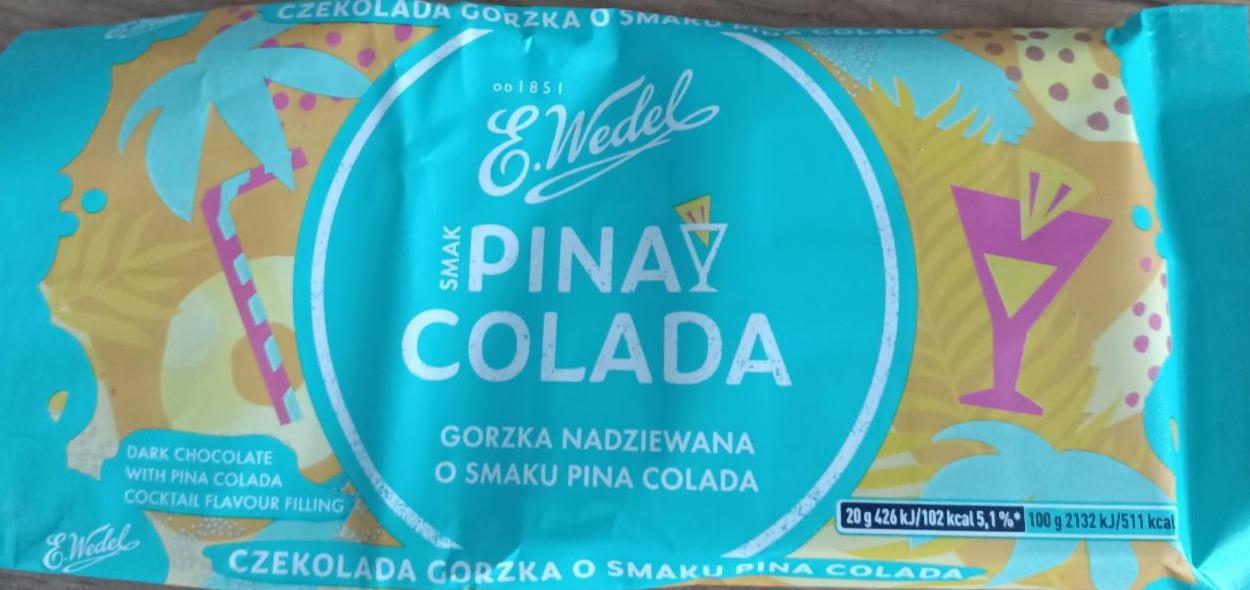 Zdjęcia - E.Wedel Czekolada gorzka nadziewana o smaku pina colada 100 g 