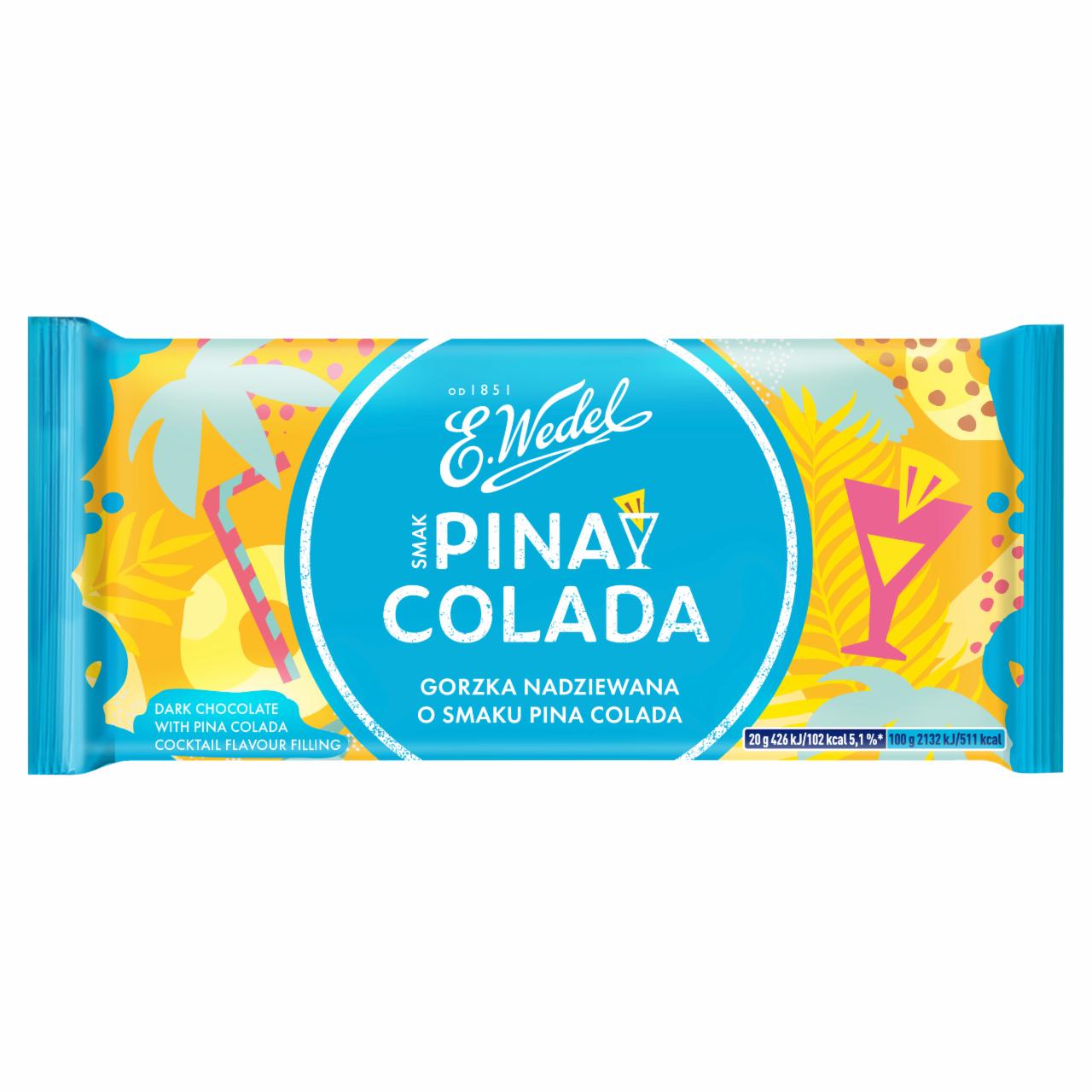 Zdjęcia - E.Wedel Czekolada gorzka nadziewana o smaku pina colada 100 g 