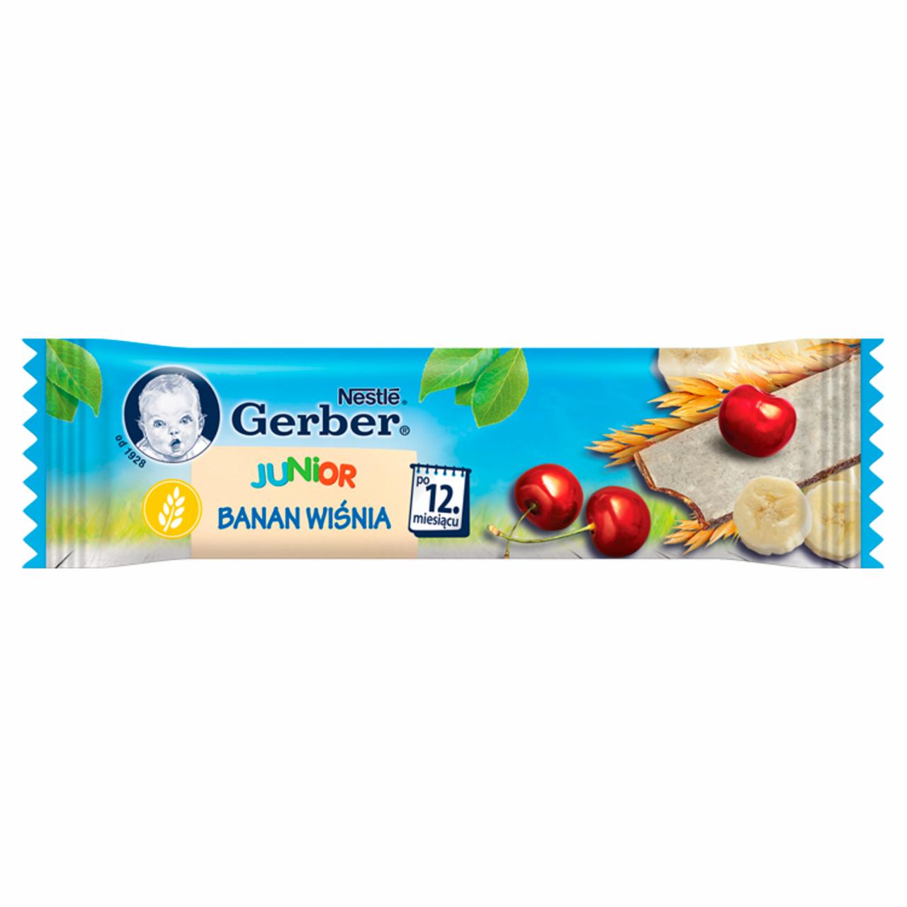 Zdjęcia - Gerber Junior Batonik banan wiśnia dla dzieci po 12. miesiącu 25 g