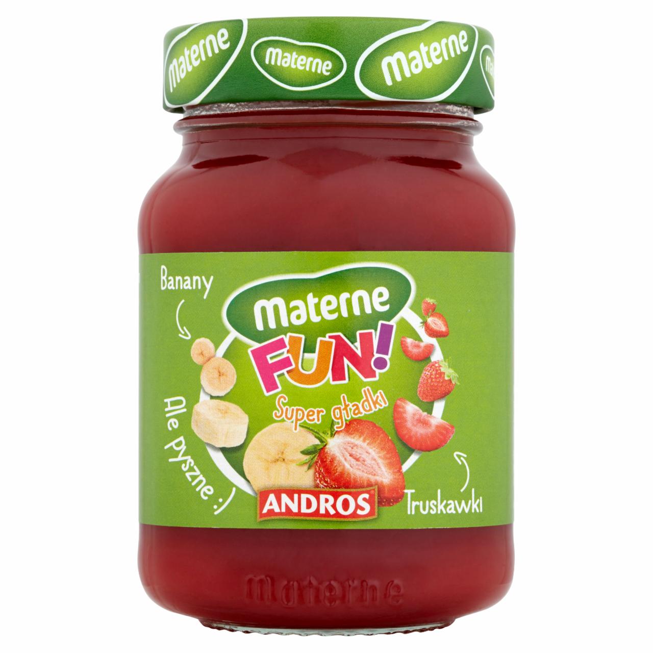 Zdjęcia - Materne Fun! Super gładki Dżem niskosłodzony truskawkowy z bananem 270 g