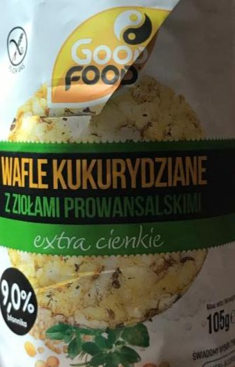 Zdjęcia - Extra cienkie wafle kukurydziane z ziołami prowansalskimi 105 g (21 sztuk) Good Food