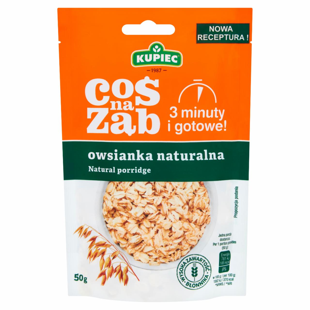 Zdjęcia - Kupiec Coś na ząb Owsianka naturalna 50 g