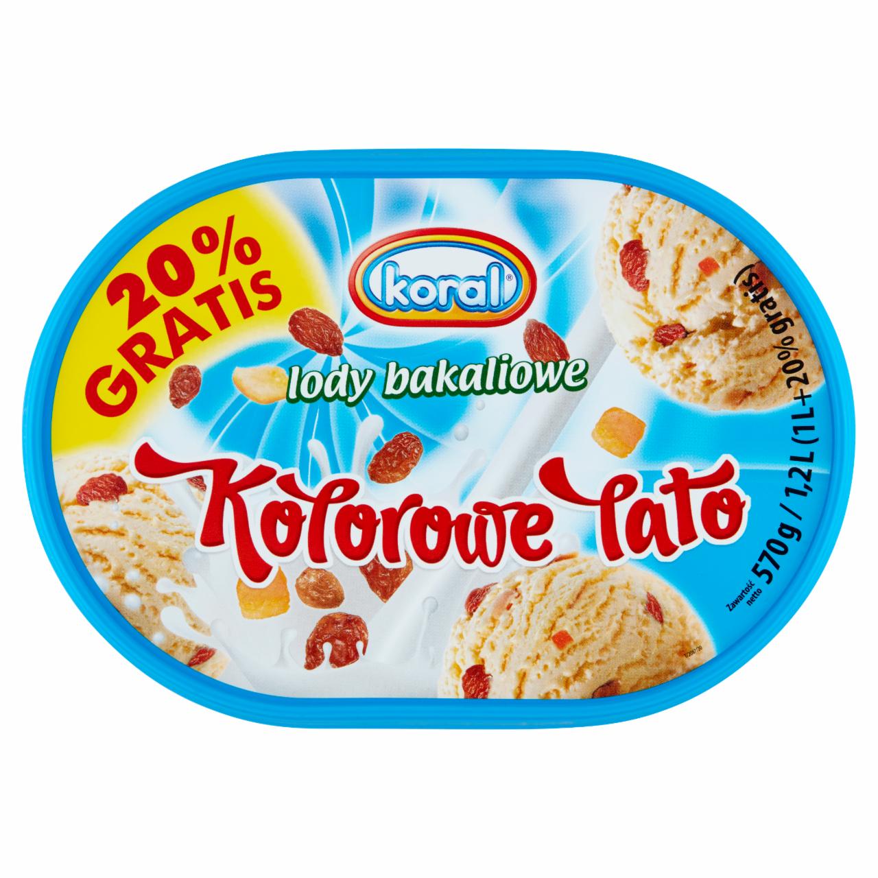 Zdjęcia - Koral Kolorowe lato Lody bakaliowe 1,2 l