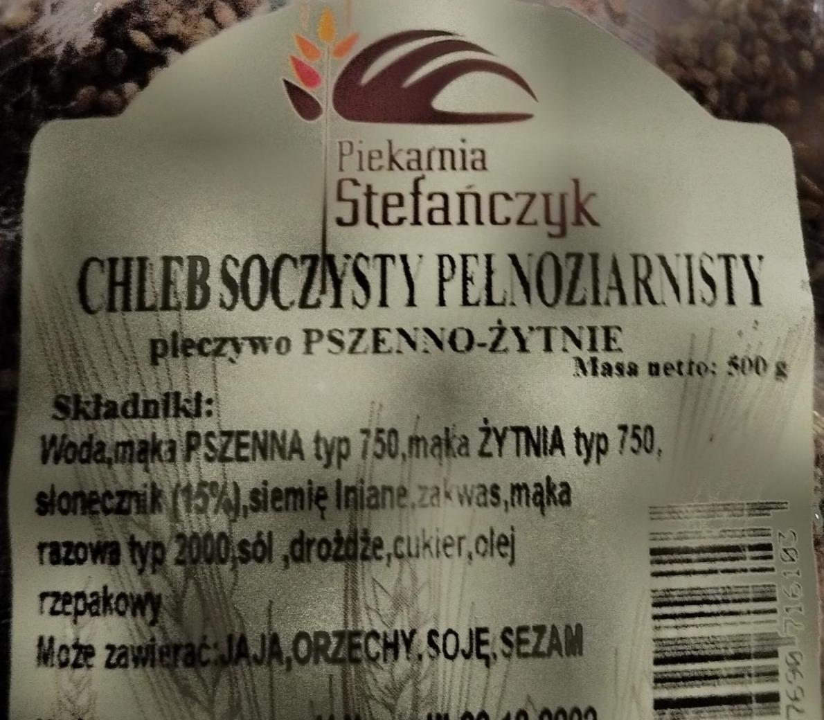 Zdjęcia - Chleb soczysty pełnoziarnisty Piekarnia Stefańczyk