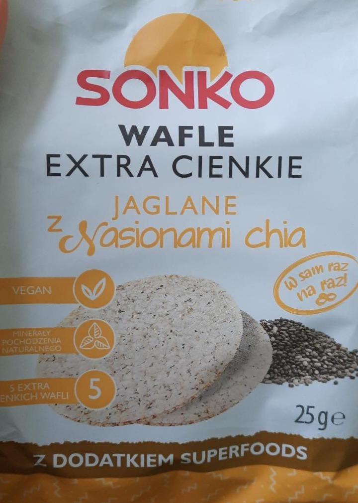 Zdjęcia - wafle extra cienkie jaglane z nasionami Chia SONKO